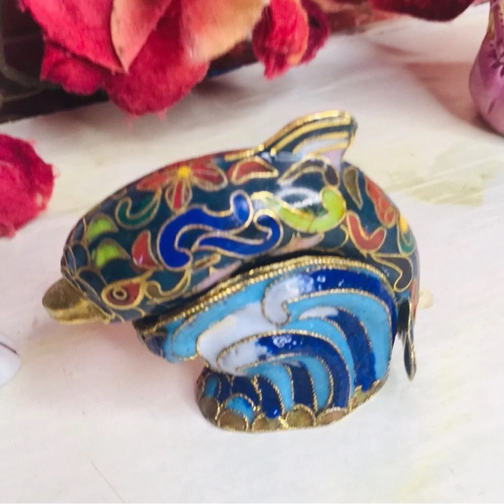 Vintage Lenox Set of Three Treasury of Dolphins Figurines